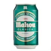 Cerveza clásica Mahou lata 33 cl