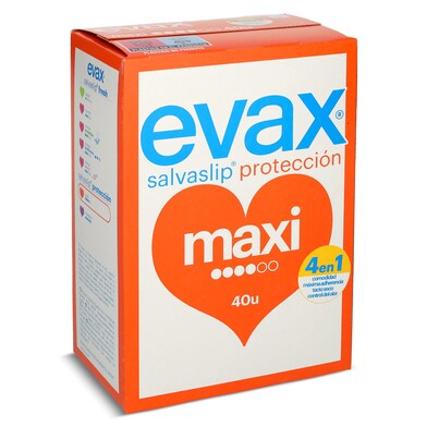 Protegeslips protección maxi Evax caja 40 unidades-0 Protegeslips protección maxi Evax caja 40 unidades-0