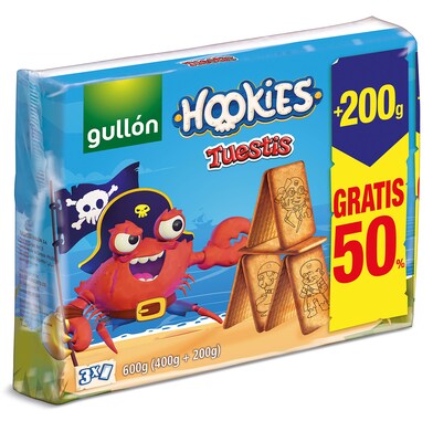 Galletas hookies tuestis Gullón caja 400 + 200 g gratis-0 Galletas hookies tuestis Gullón caja 400 + 200 g gratis-0