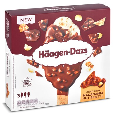 Helado bombón chocolate y macadamia 3 unidades Haagen Dazs caja 200 g-0 Helado bombón chocolate y macadamia 3 unidades Haagen Dazs caja 200 g-0