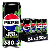 Refresco zero azúcar sabor lima Pepsi pack 24 x 33 cl