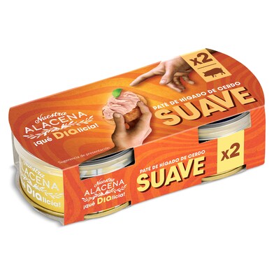 Paté de hígado de cerdo suave Dia Nuestra Alacena 2 x 75 g-0 Paté de hígado de cerdo suave Dia Nuestra Alacena 2 x 75 g-0