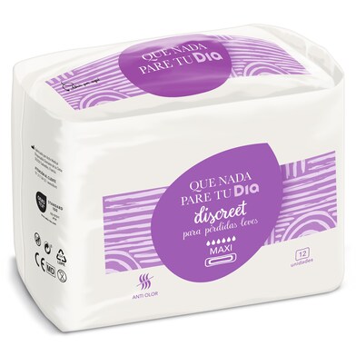 Compresas de incontinencia maxi Que nada pare tu Dia bolsa 12 unidades-0 Compresas de incontinencia maxi Que nada pare tu Dia bolsa 12 unidades-0