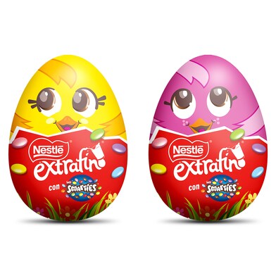 Huevo de chocolate con smarties Nestlé Extrafino 40 g-0 Huevo de chocolate con smarties Nestlé Extrafino 40 g-0