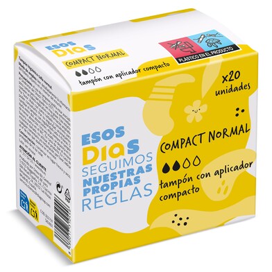 Tampón con aplicador compact normal Esos Dias caja 20 unidades-0 Tampón con aplicador compact normal Esos Dias caja 20 unidades-0