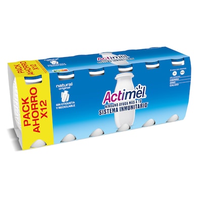 Yogur líquido natural Actimel pack 12 x 100 g-0