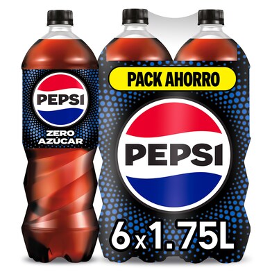 Refresco de cola zero azúcar Pepsi pack 6 x 1.75 l-0 Refresco de cola zero azúcar Pepsi pack 6 x 1.75 l-0