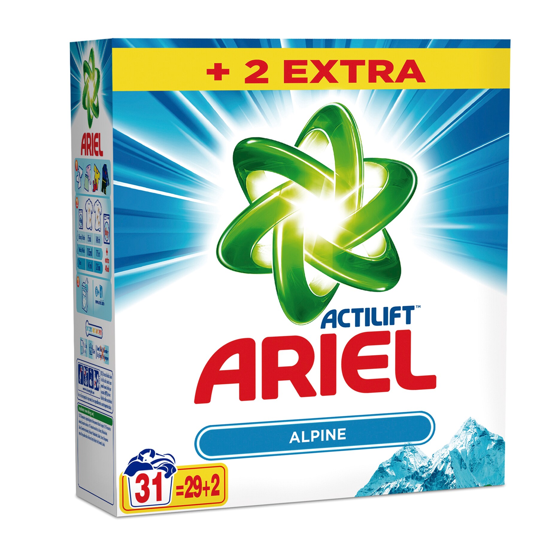 Detergente máquina en polvo Ariel caja 31 lavados