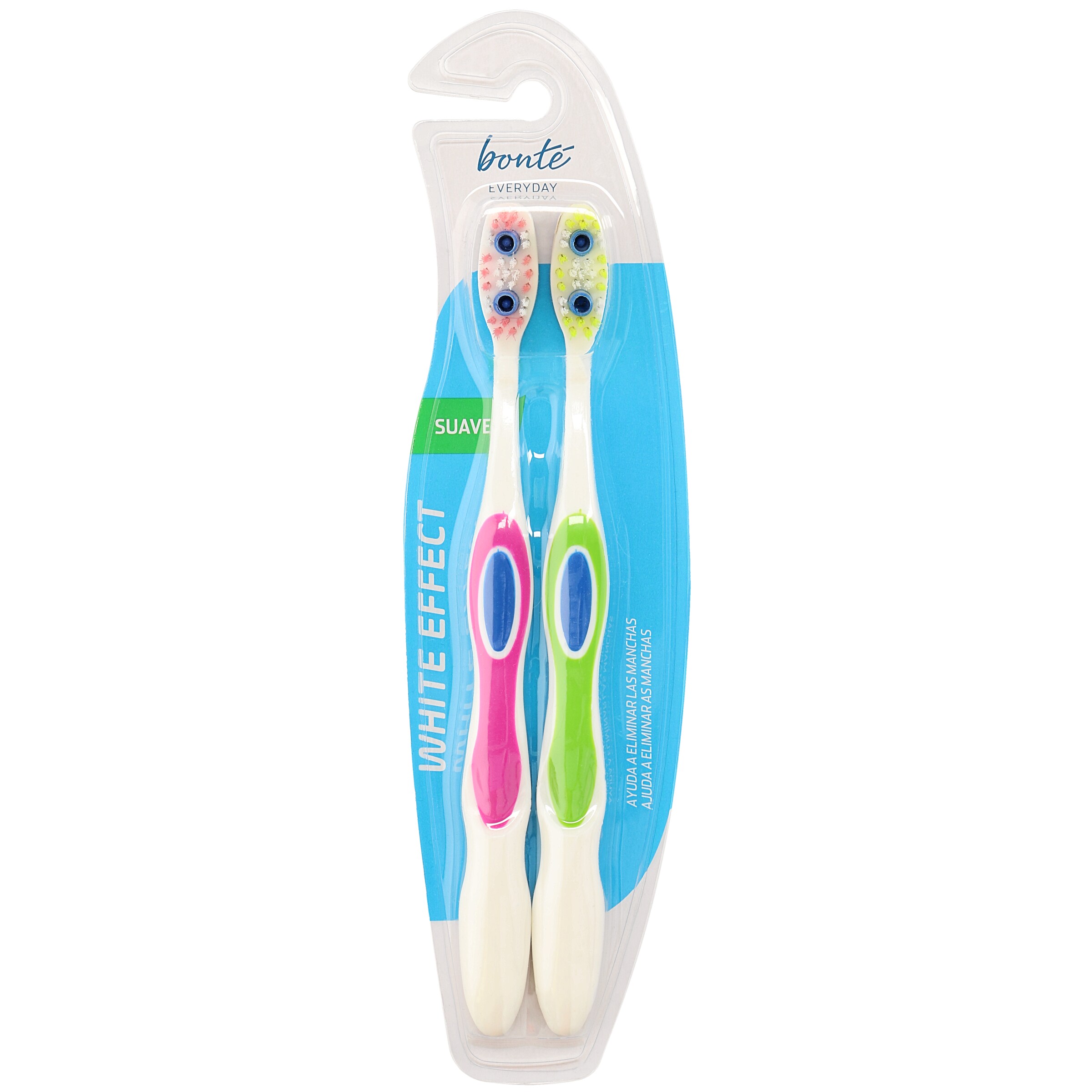 BONTE cepillo dental suave efecto blanqueante pack 2 uds