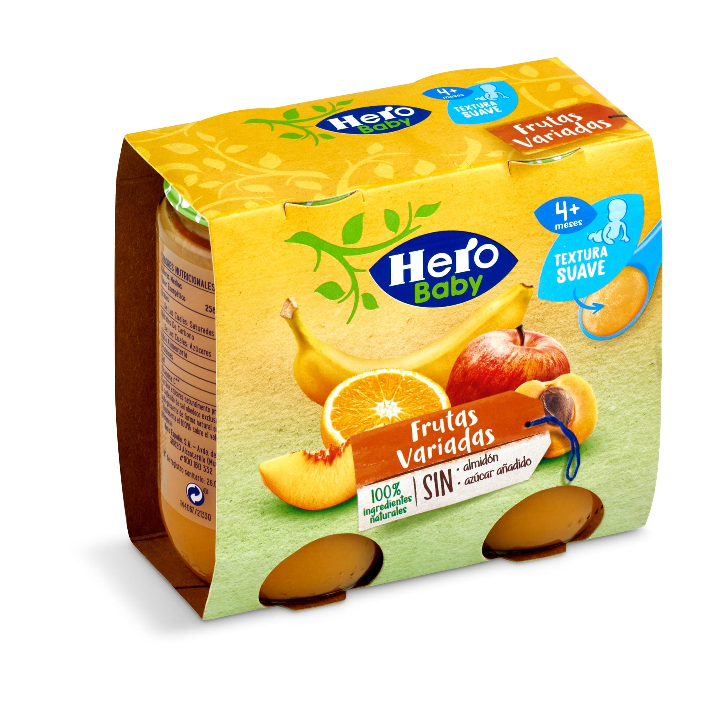 Pack 12 uds. Hero Potito Fruta Variada tarro alimento infantil