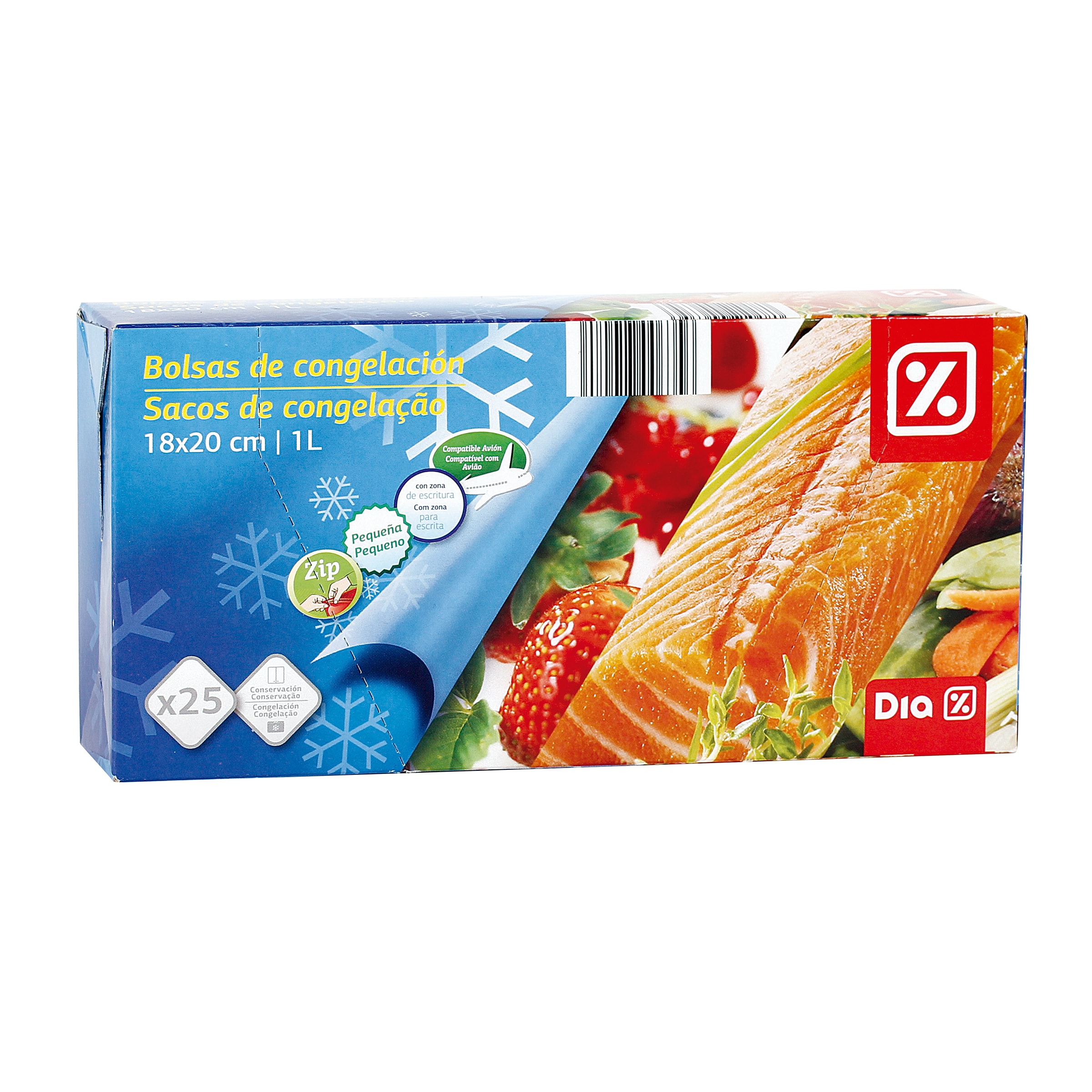 Bolsas de congelación zip pequeña DIA DIA BOLSA 25 UD - Supermercados DIA