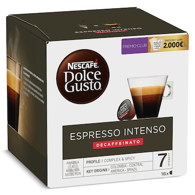 Café en cápsulas espresso intenso descafeinado Nescafé Dolce Gusto caja 16  unidades - Supermercados DIA