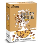 Cereales copos de arroz y trigo integral con chocolate Gran Dia caja 300 g
