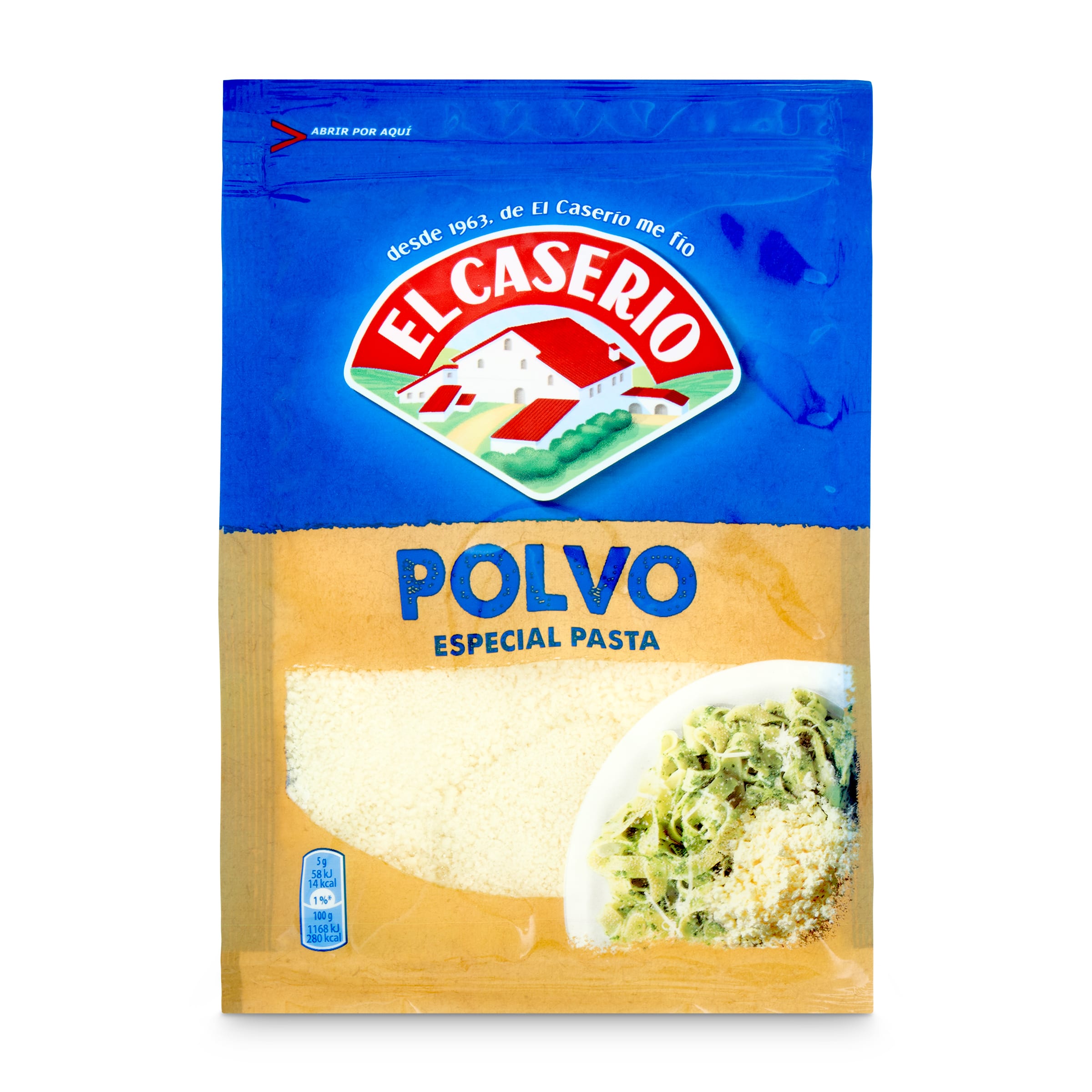 EL CASERIO queso rallado en polvo bolsa 100 gr