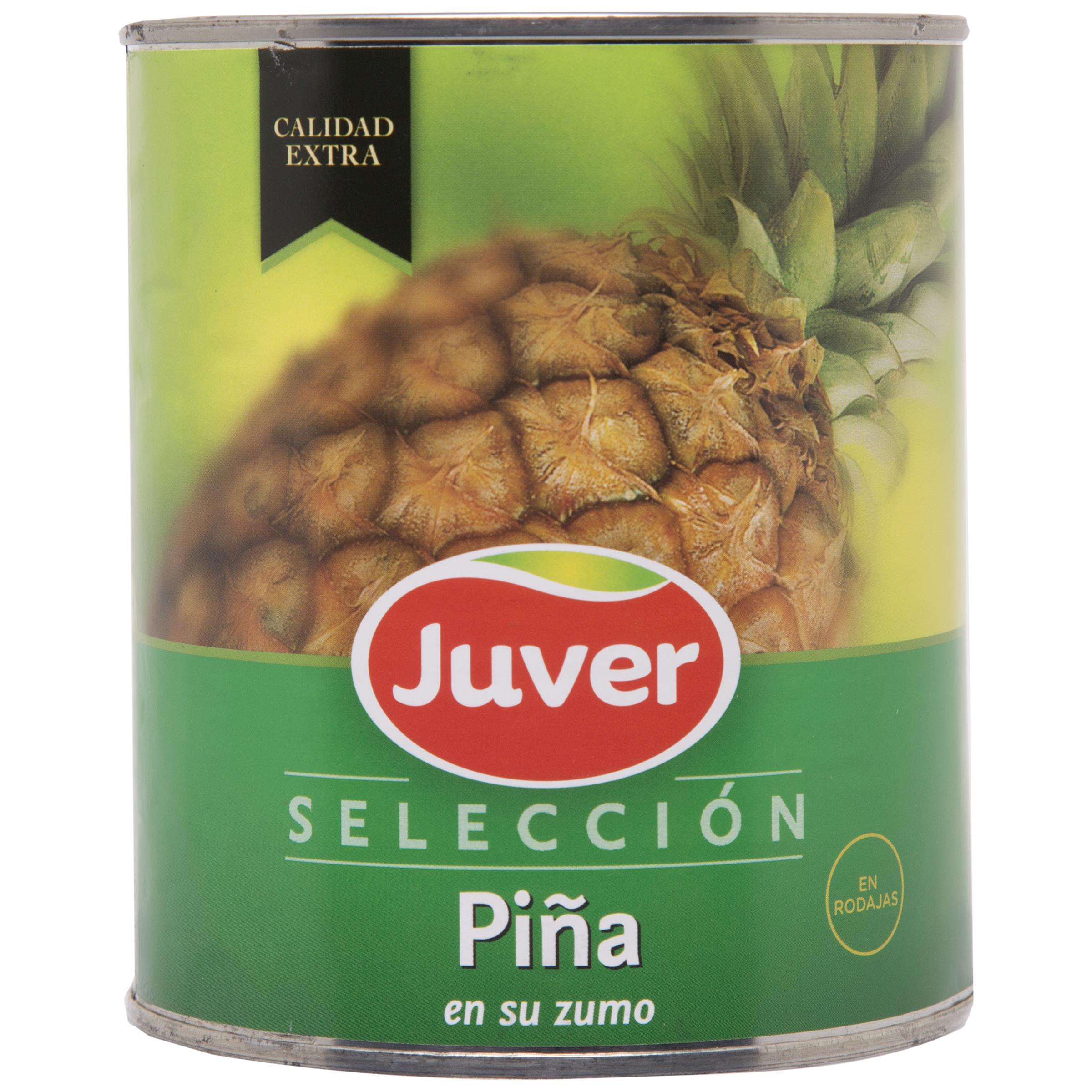 JUVER piña en rodajas en su jugo lata 490 gr