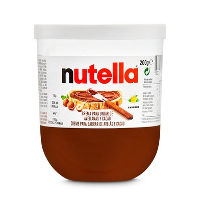 Crema de cacao con avellanas Nutella bote 200 g-0 Crema de cacao con avellanas Nutella bote 200 g-0