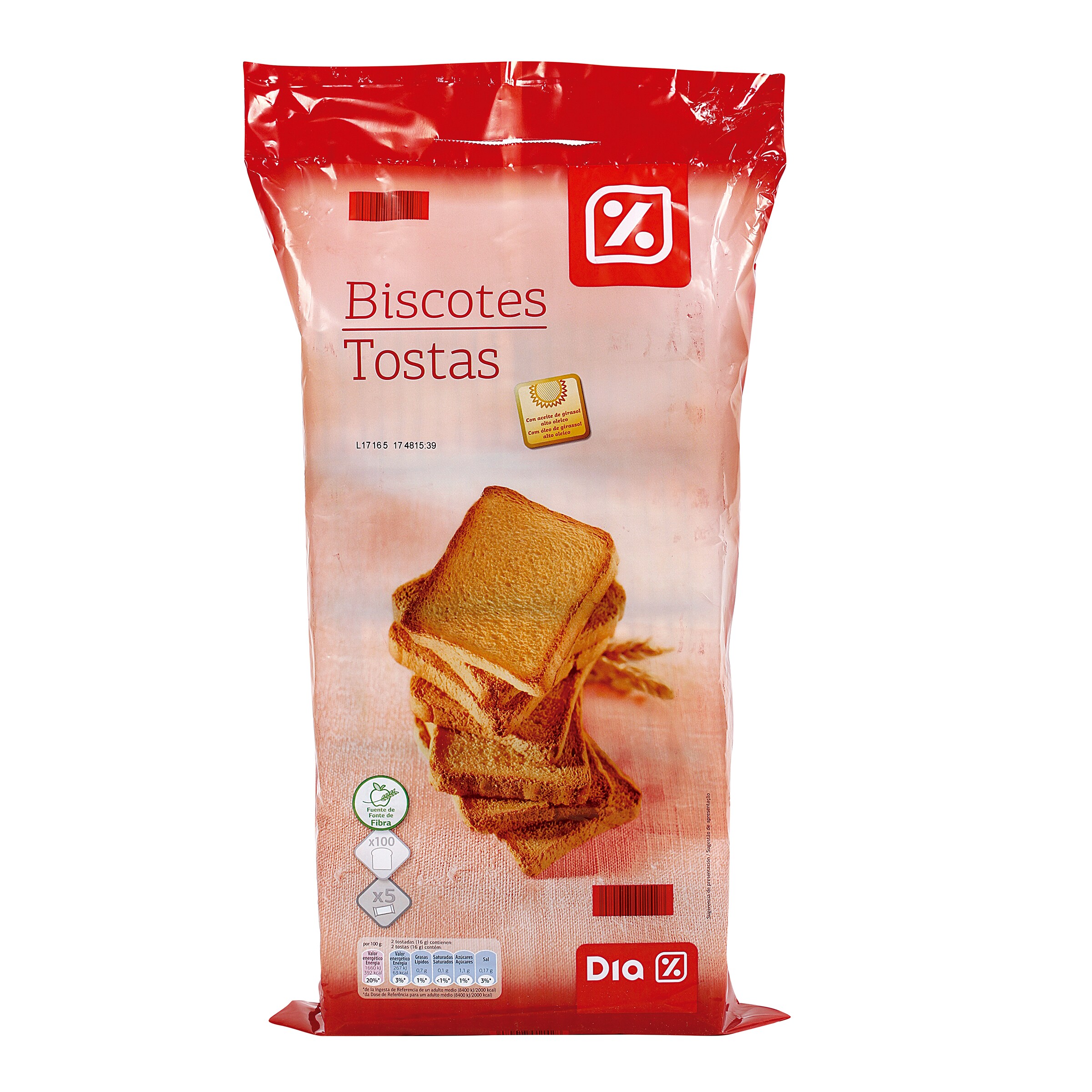 DIA biscotes paquete 800 gr
