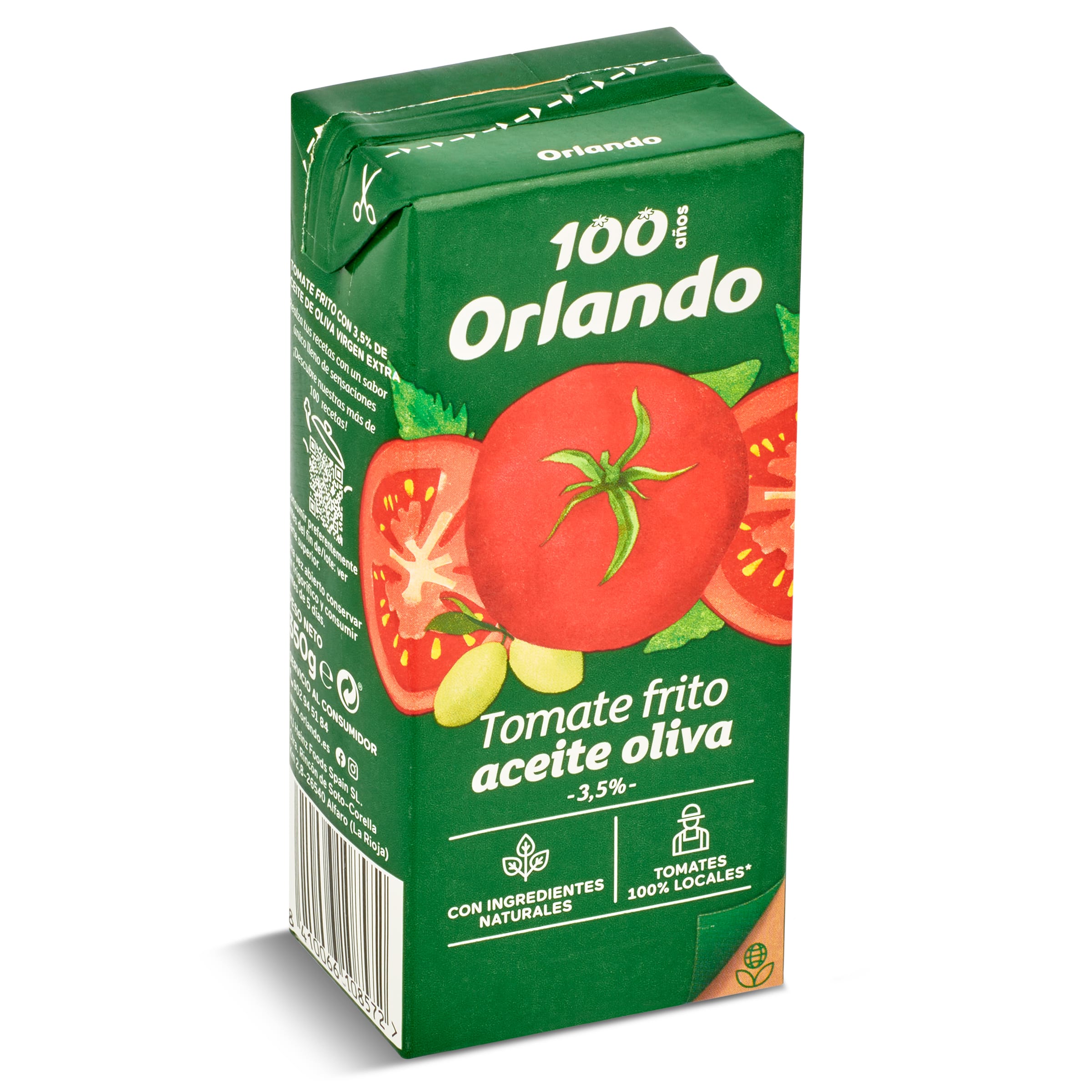 ORLANDO tomate frito con aceite oliva envase 350 gr