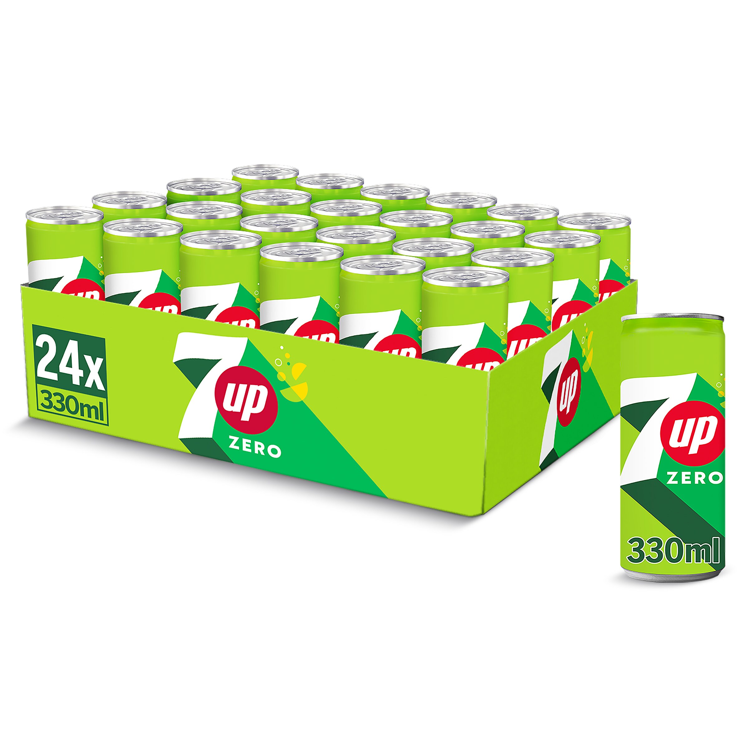 Refresco de lima-limón zero azúcares Seven up pack 24 x 33 cl