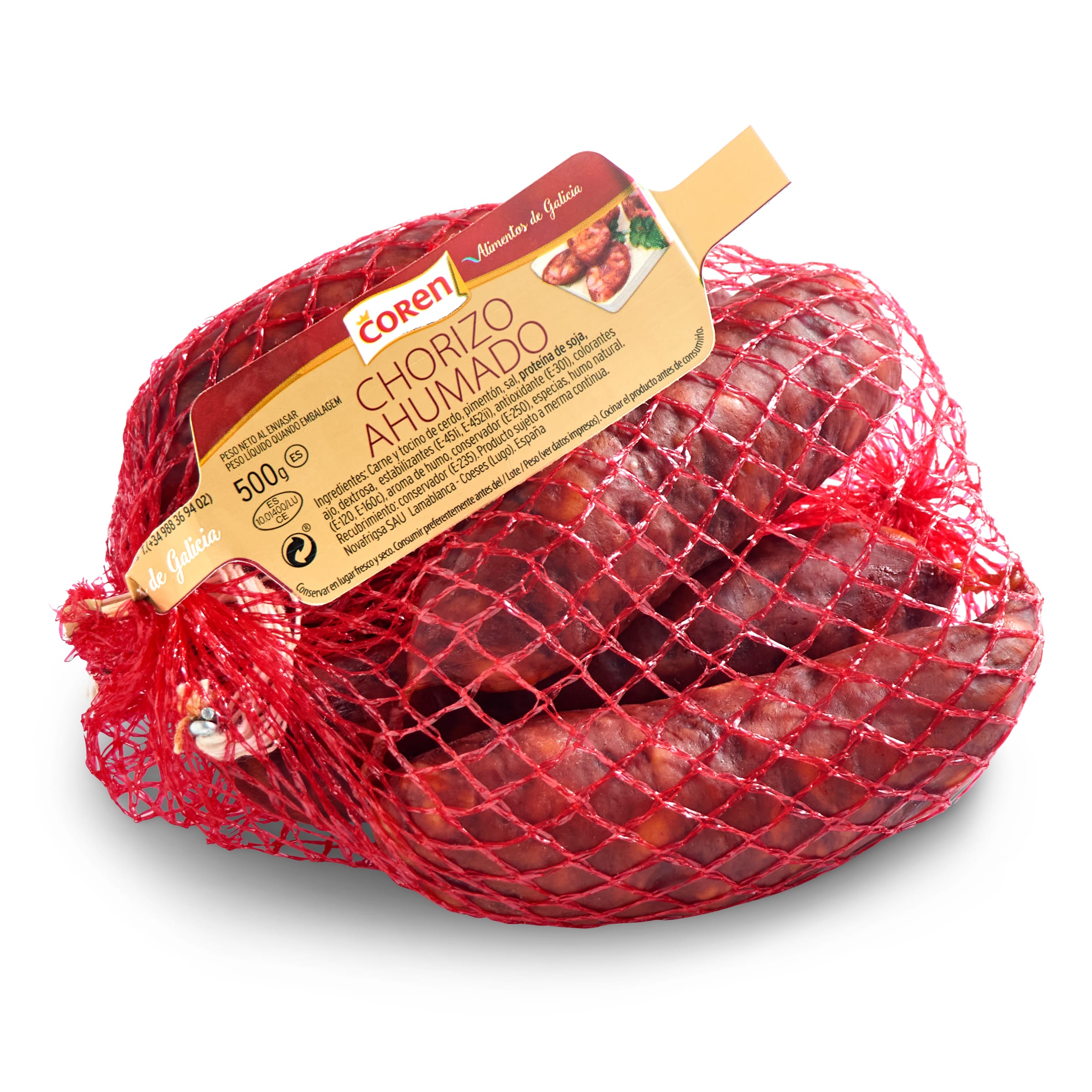 Chorizo gallego malla 500 gr
