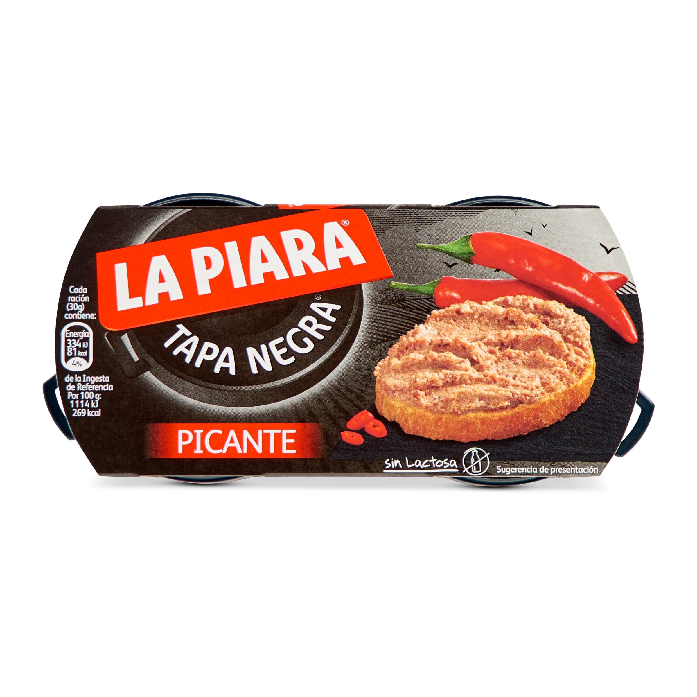 LA PIARA paté picante pack 2 latas 146 gr