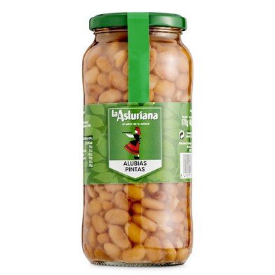 Alubias pintas cocidas Legumbres La Asturiana frasco 400 g-0