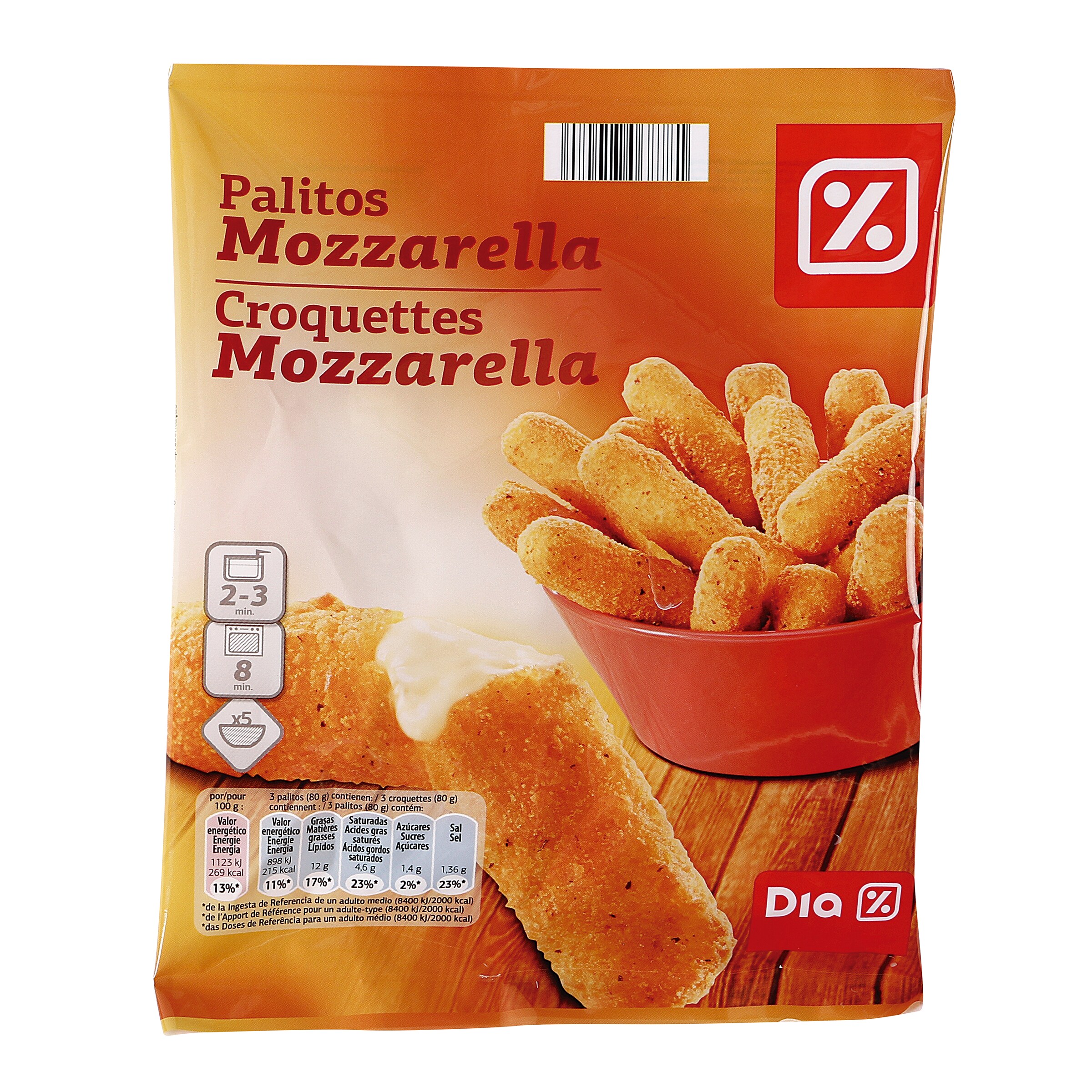 DIA palitos de mozzarella bolsa 400 gr