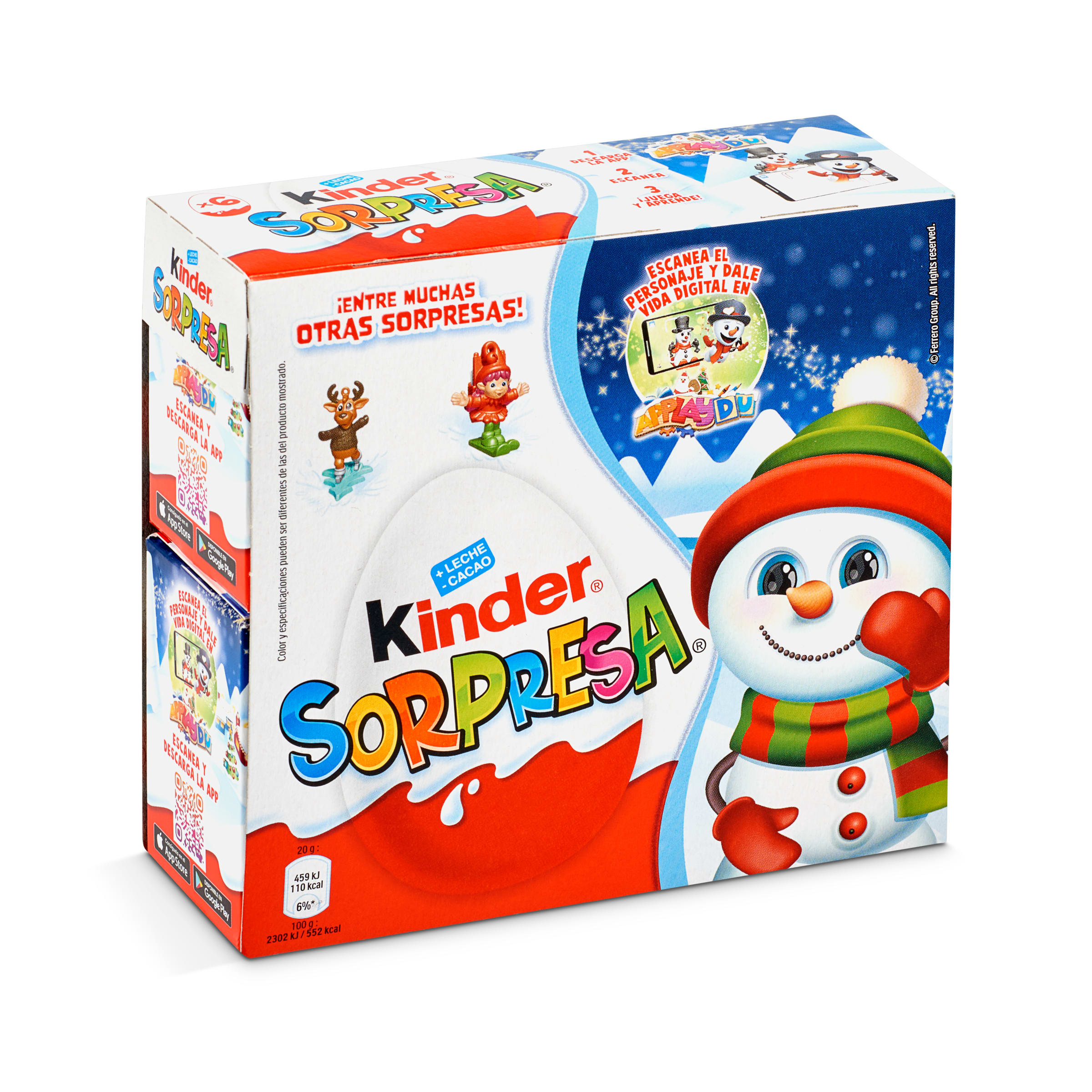 KINDER Sorpresa huevo kinder caja 6 uds 126 gr