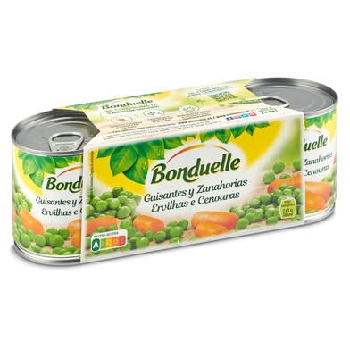 Guisantes y zanahorias Bonduelle 3 x 130 g-0 Guisantes y zanahorias Bonduelle 3 x 130 g-0
