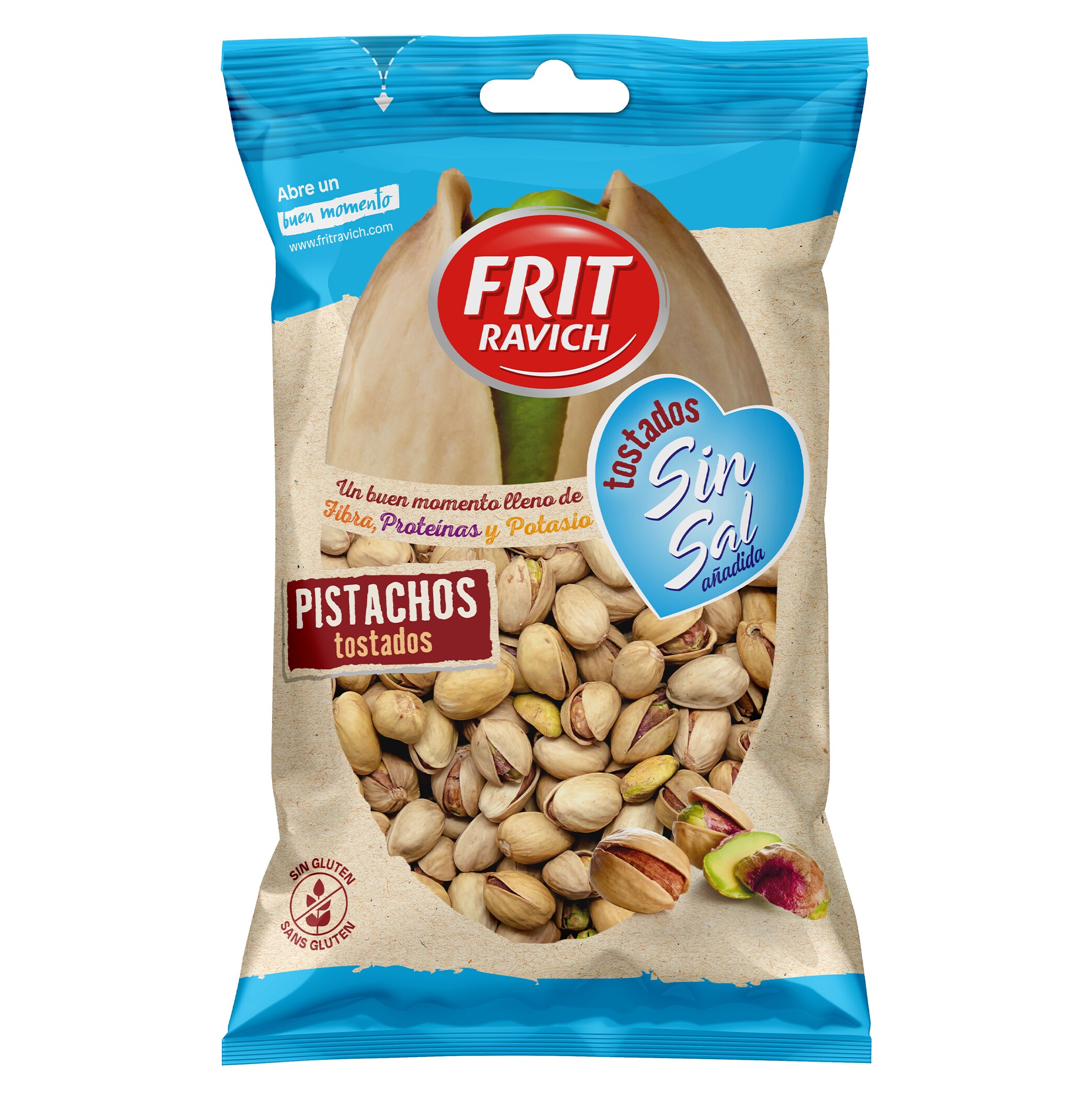 FRIT RAVICH pistachos tostados sin sal bolsa 110 gr