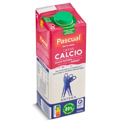 Leche entera calcio Pascual brik 1 l - Supermercados DIA