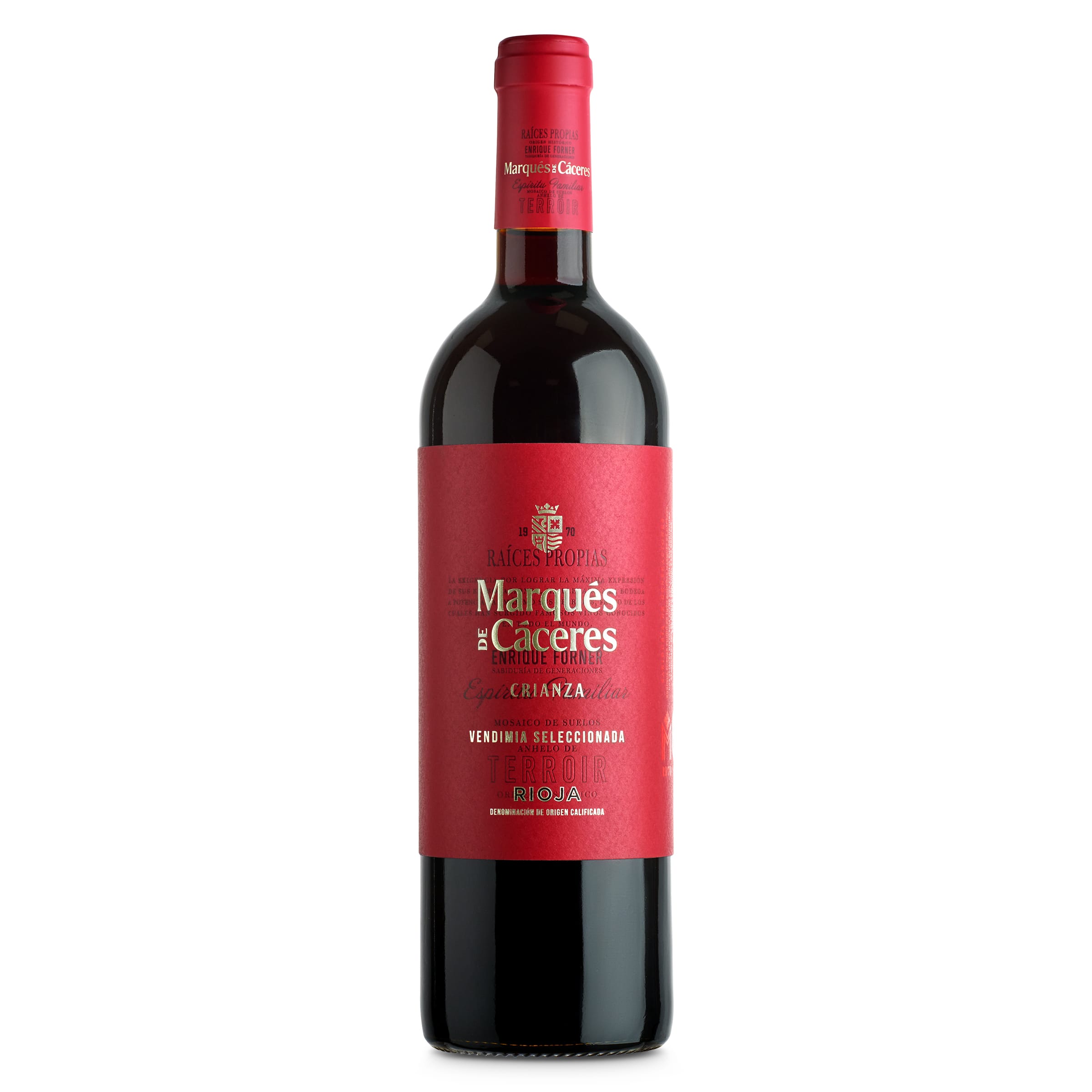 MARQUES DE CACERES vino tinto crianza DO Rioja botella 75 cl