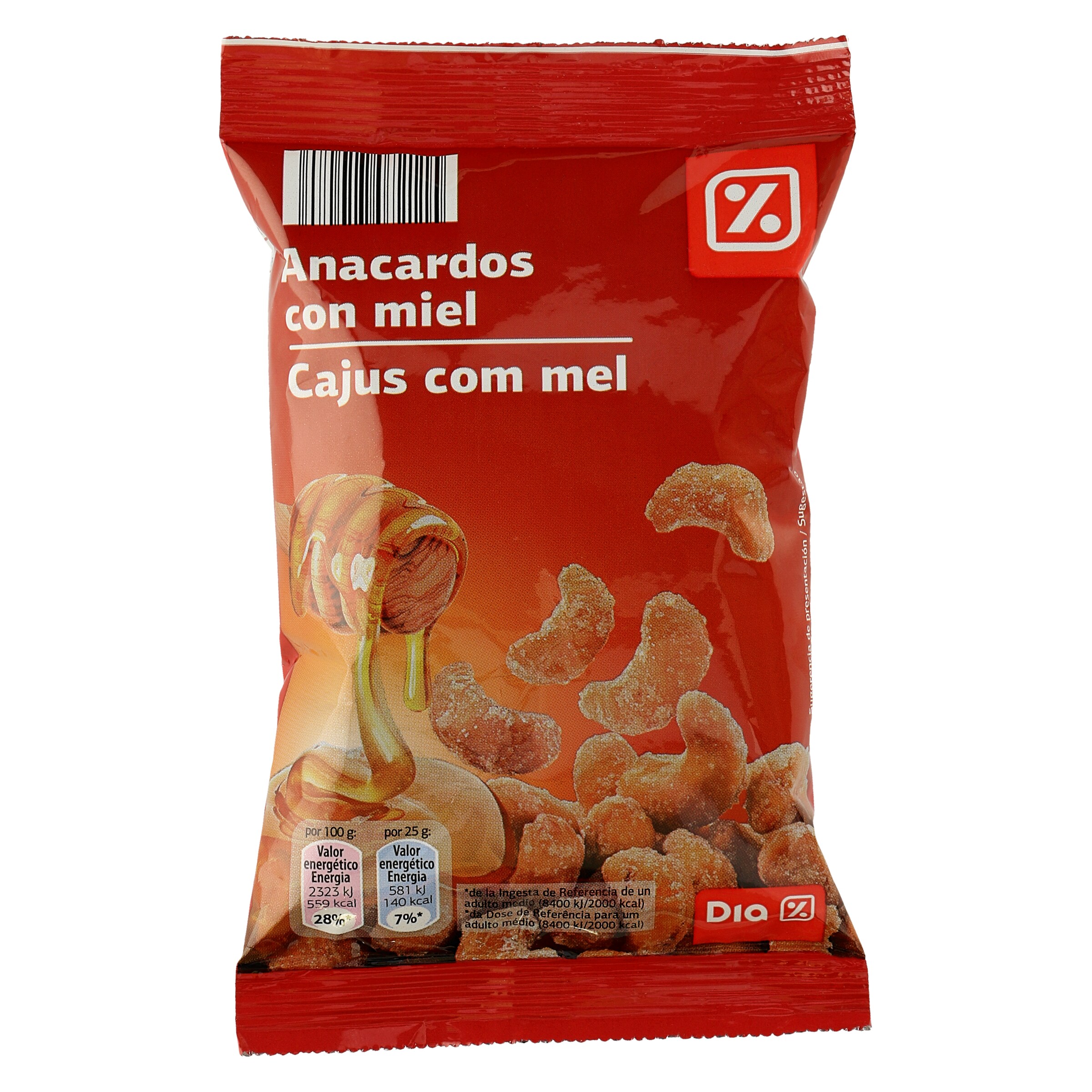 DIA anacardo frito con miel bolsa 125 gr