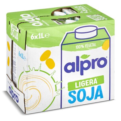 Bebida de soja ligera Alpro pack 6 x 1 L-0 Bebida de soja ligera Alpro pack 6 x 1 L-0