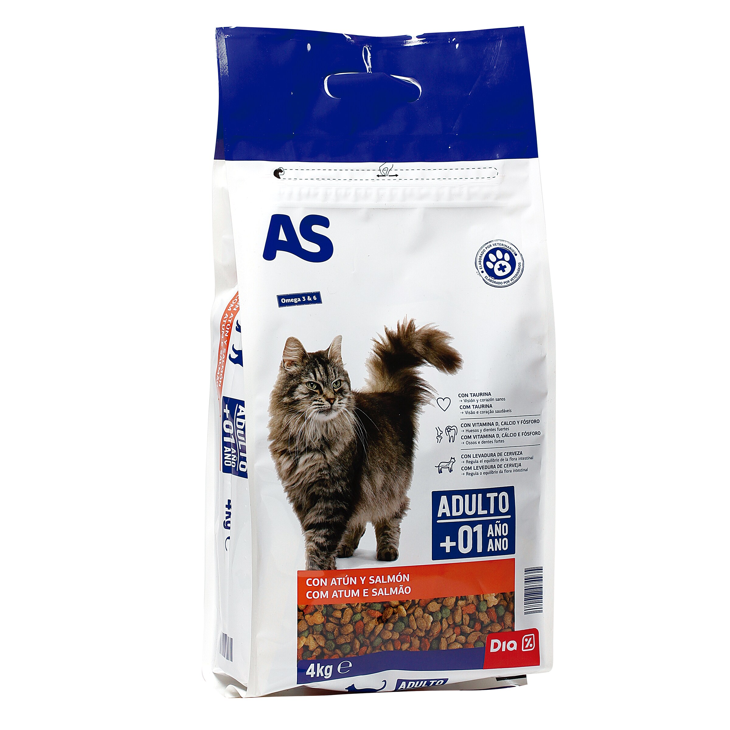 AS alimento para gatos multicomponente pescado bolsa 4 kg