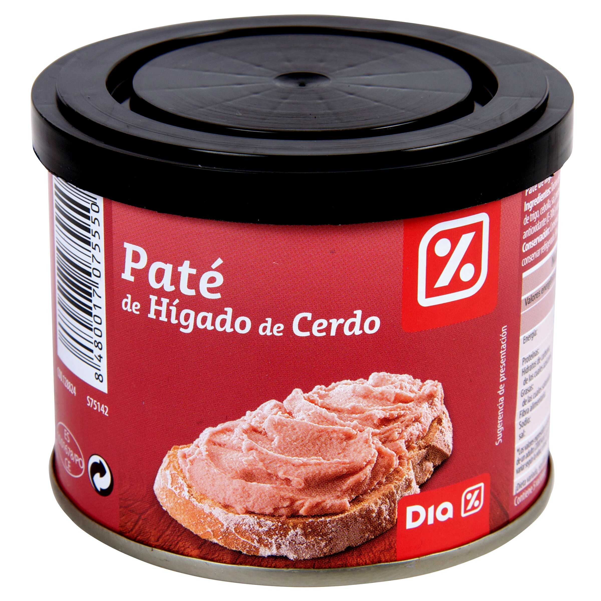 DIA paté de hígado de cerdo tarro 200 gr