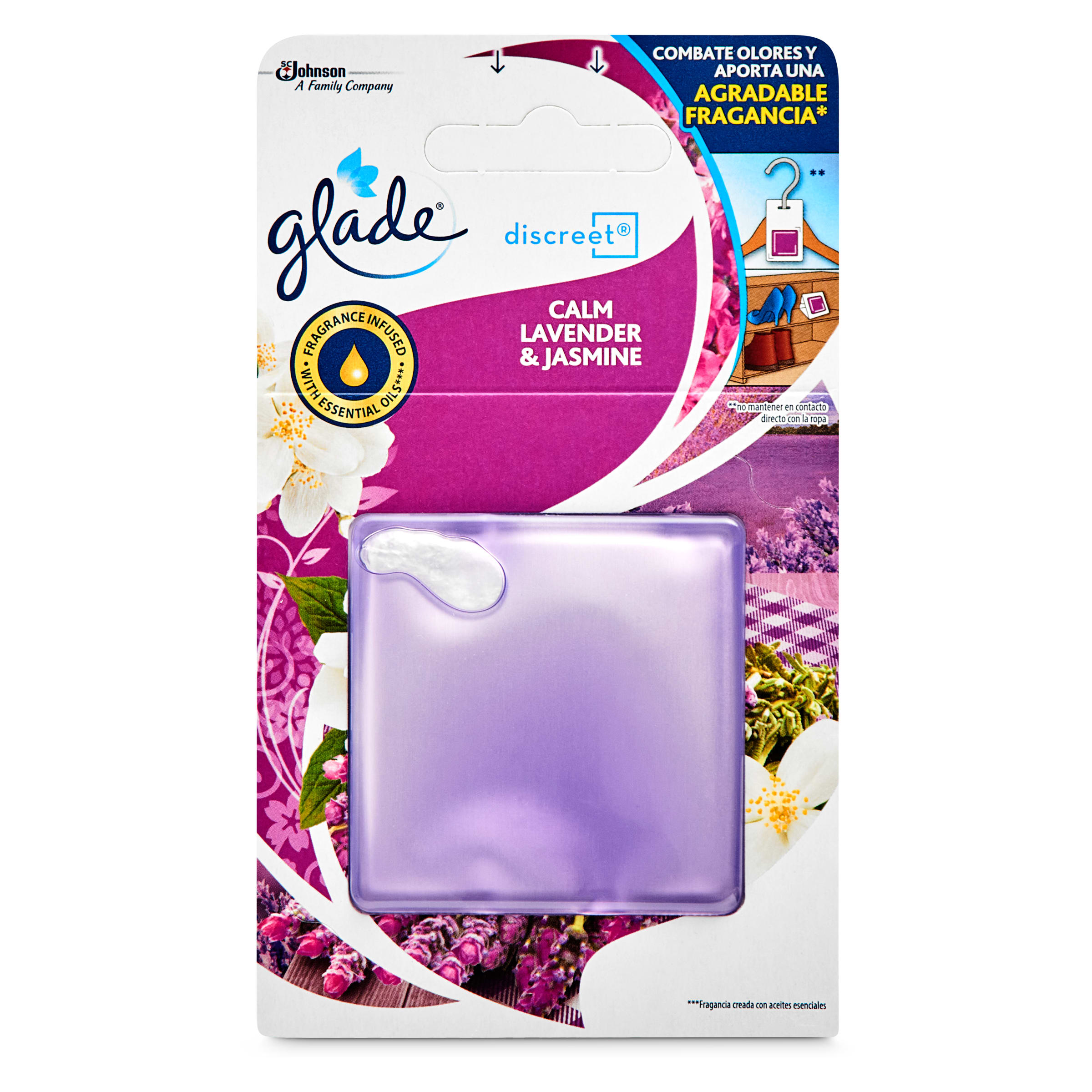 GLADE BY BRISE Discreet ambientador lavanda & jazmín recambio 1 ud