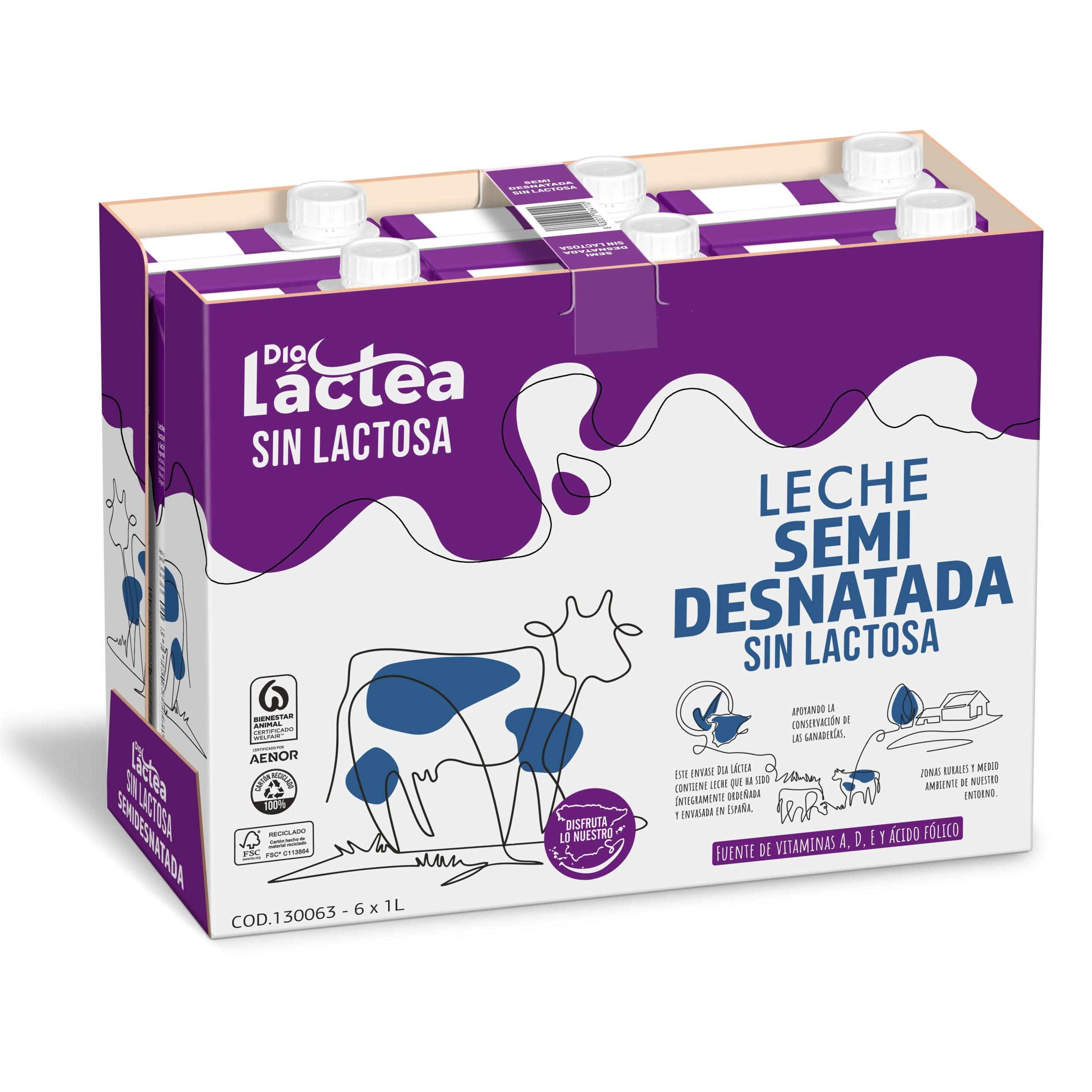 Leche covap sin lactosa entera (1 litro