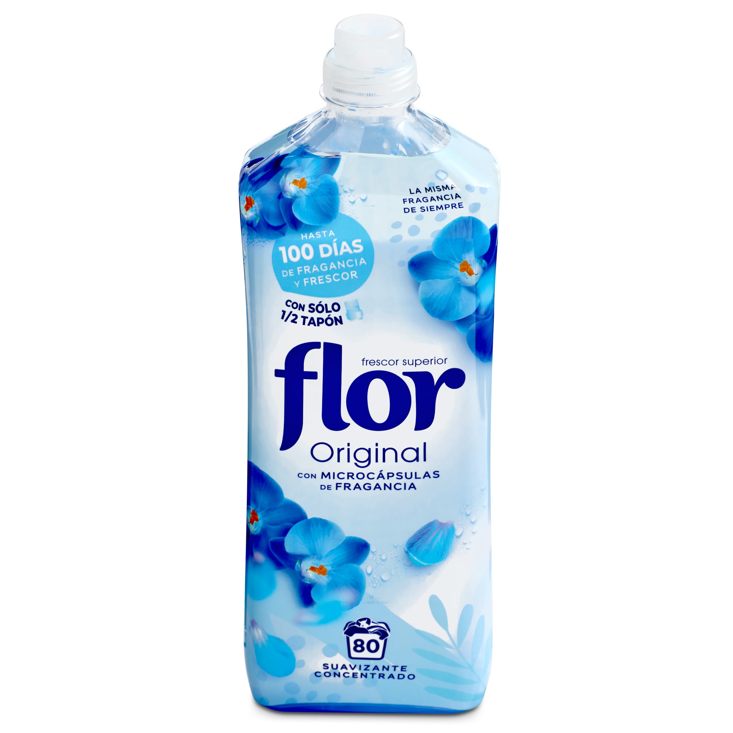 FLOR suavizante concentrado original botella 80 lv