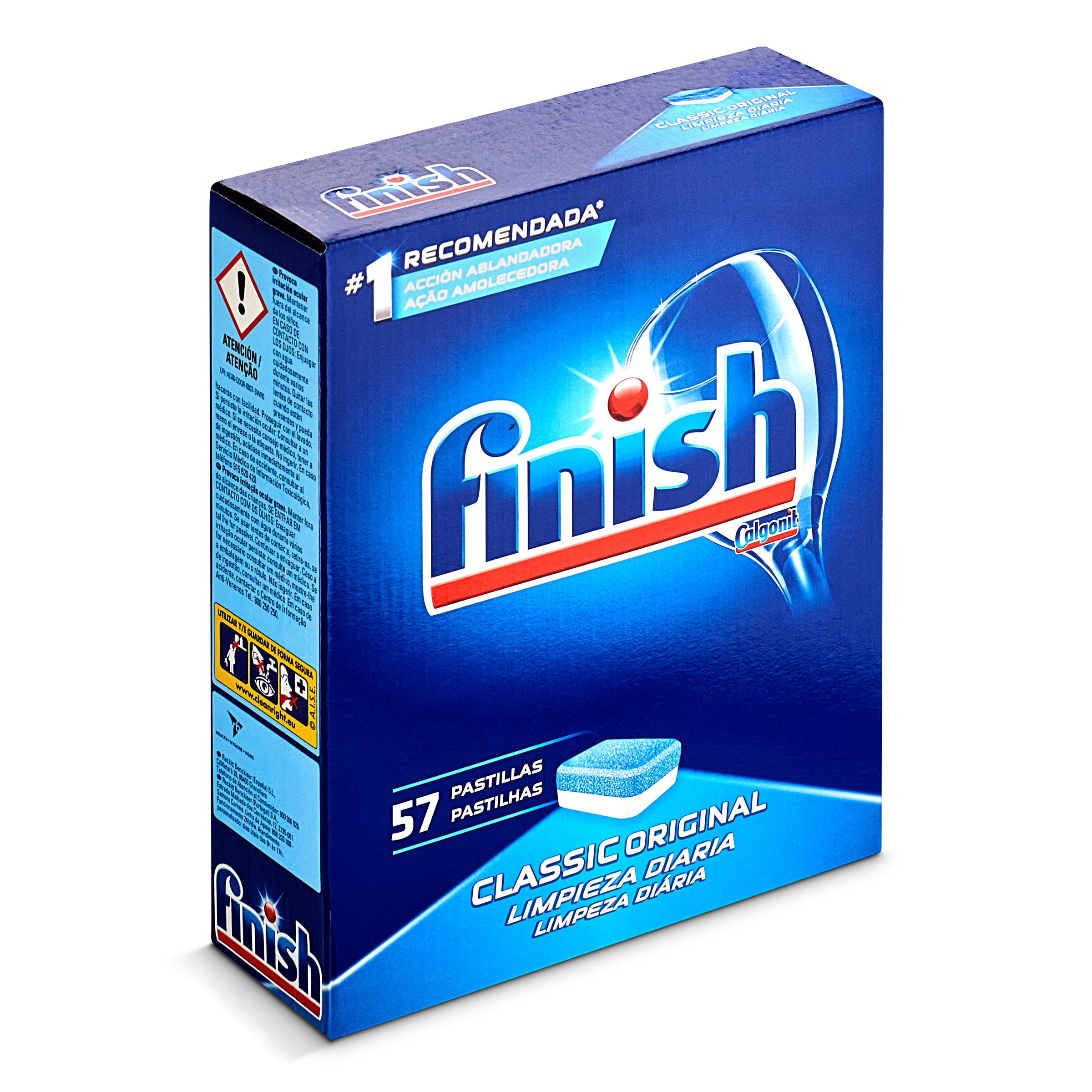 FINISH lavavajillas máquina classic powerball en cápsulas caja 57 uds