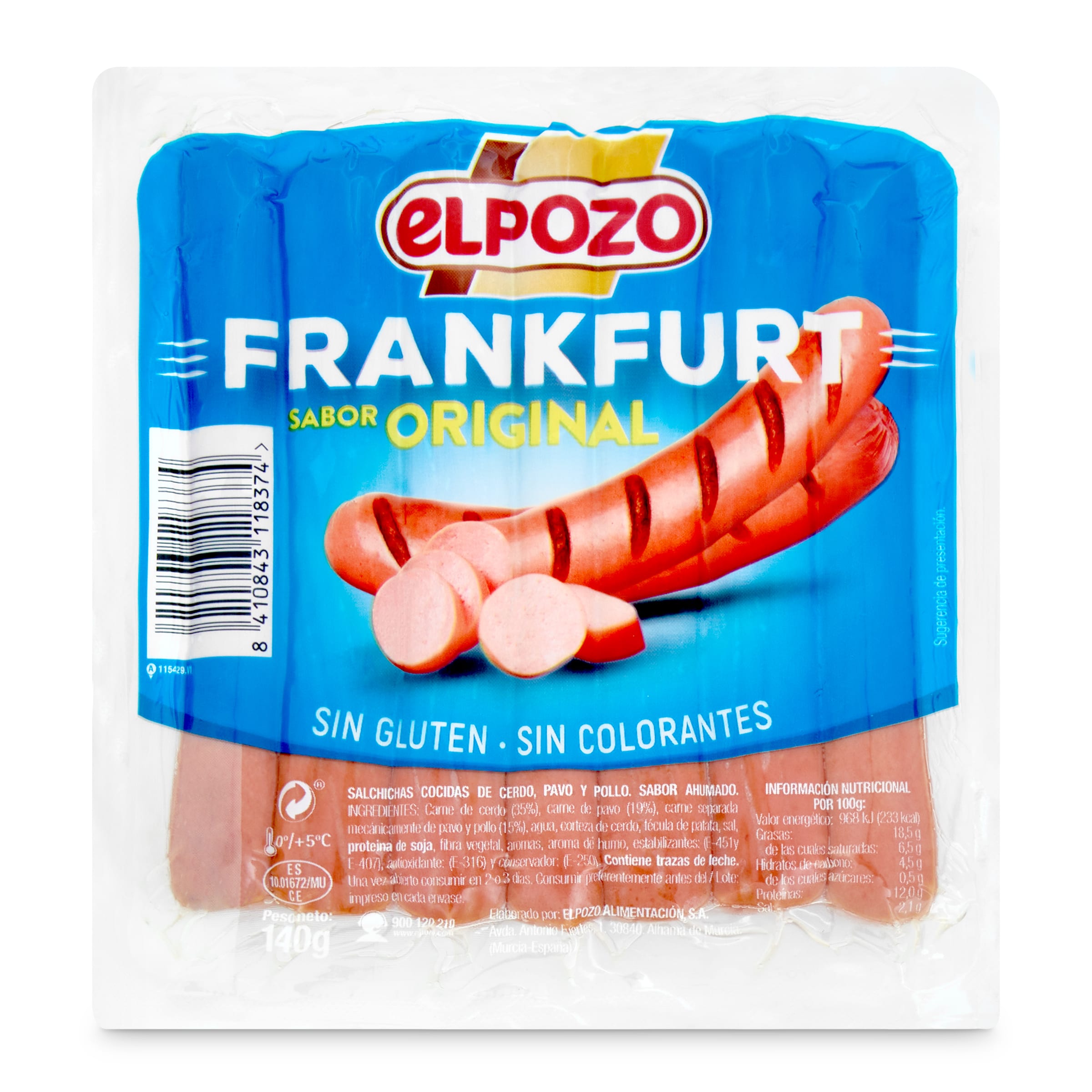ELPOZO salchichas frankfurt envase 160 gr