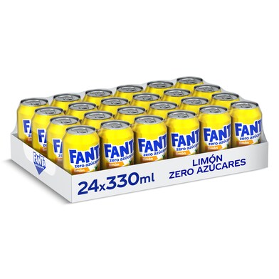 Refresco de limón zero azúcares Fanta pack 24 x 33 cl-0 Refresco de limón zero azúcares Fanta pack 24 x 33 cl-0