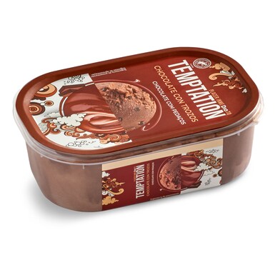 Helado de chocolate con trozos Temptation de Dia tarrina 540 g-0