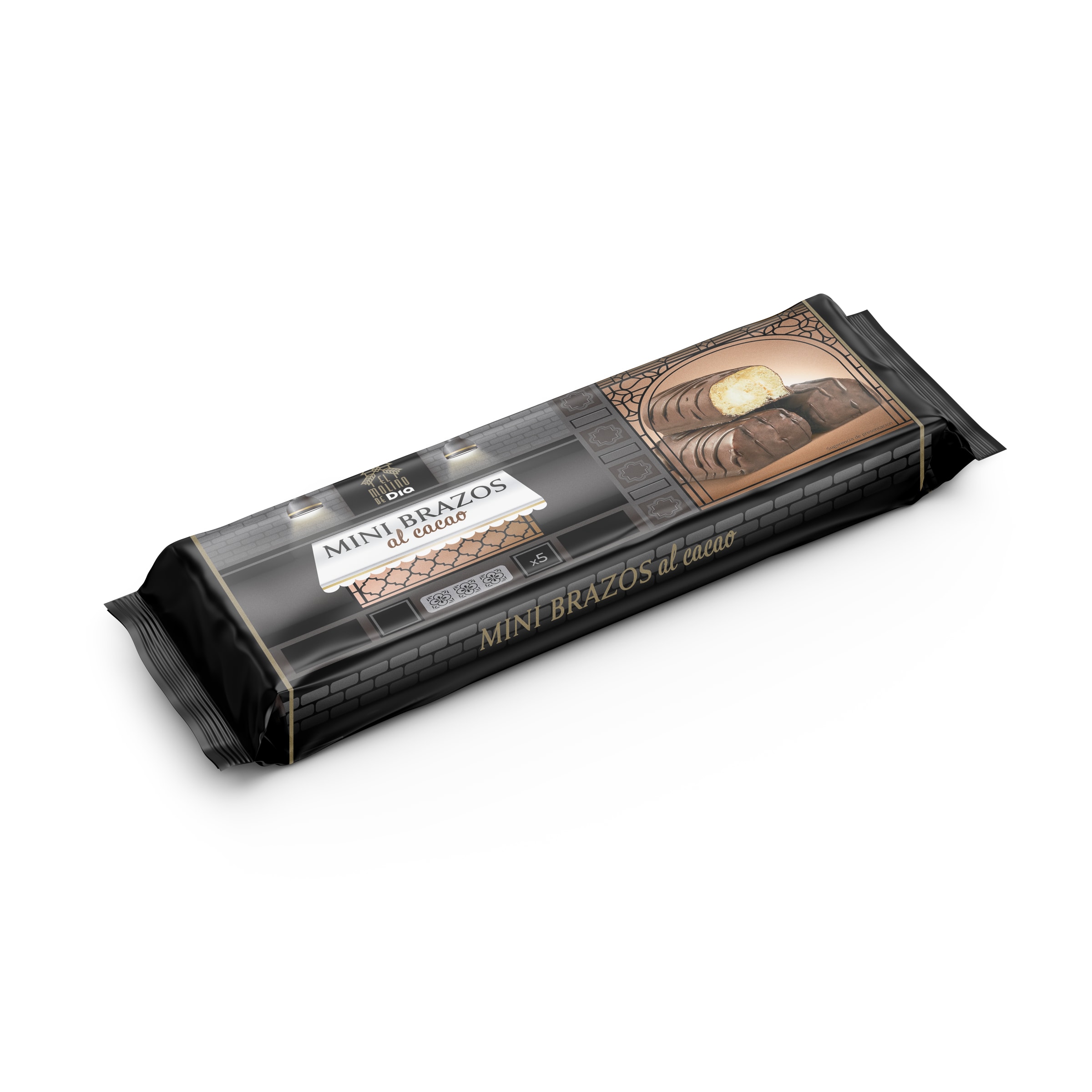 EL MOLINO DE DIA mini brazo al cacao paquete 200 gr