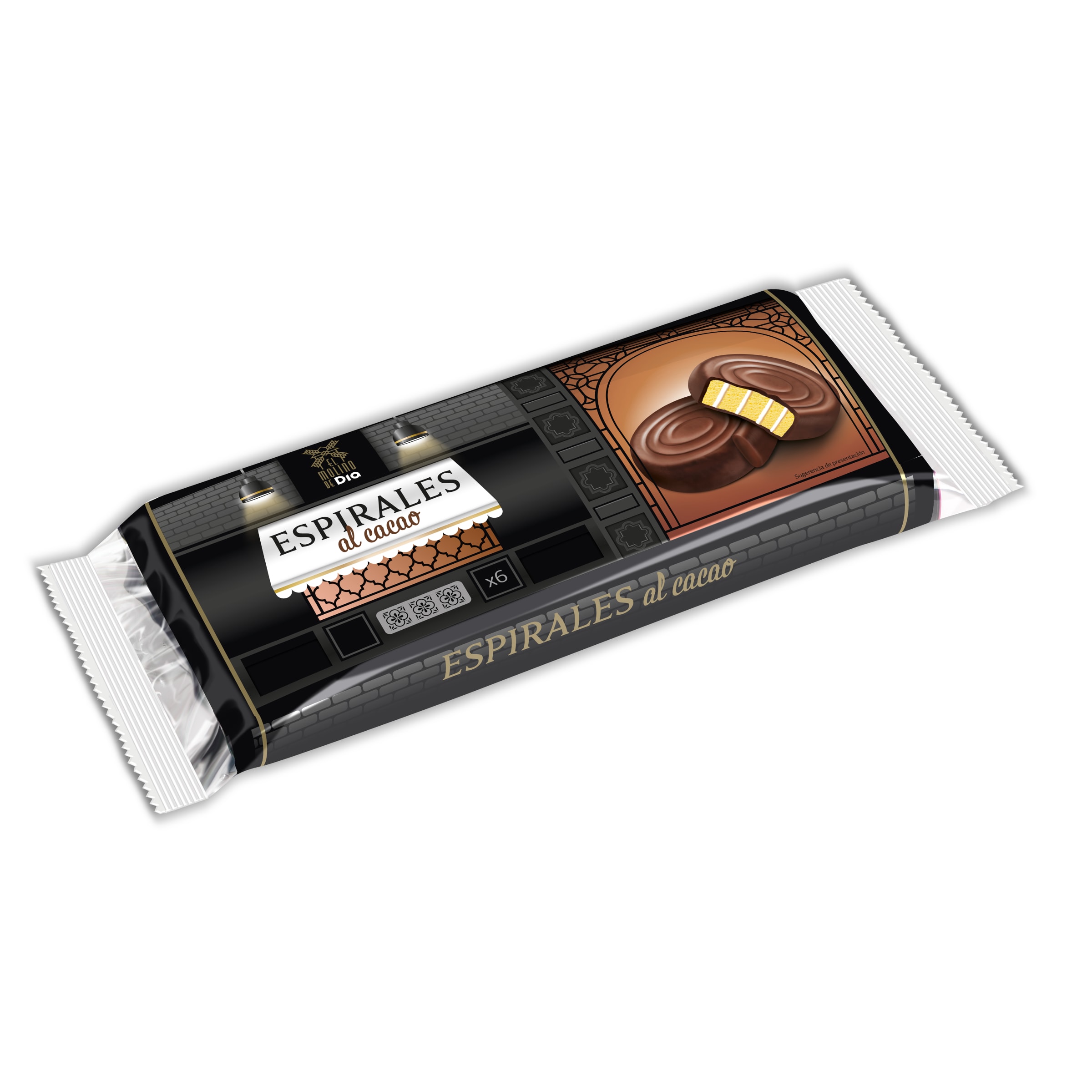 EL MOLINO DE DIA espirales al cacao paquete 270 gr