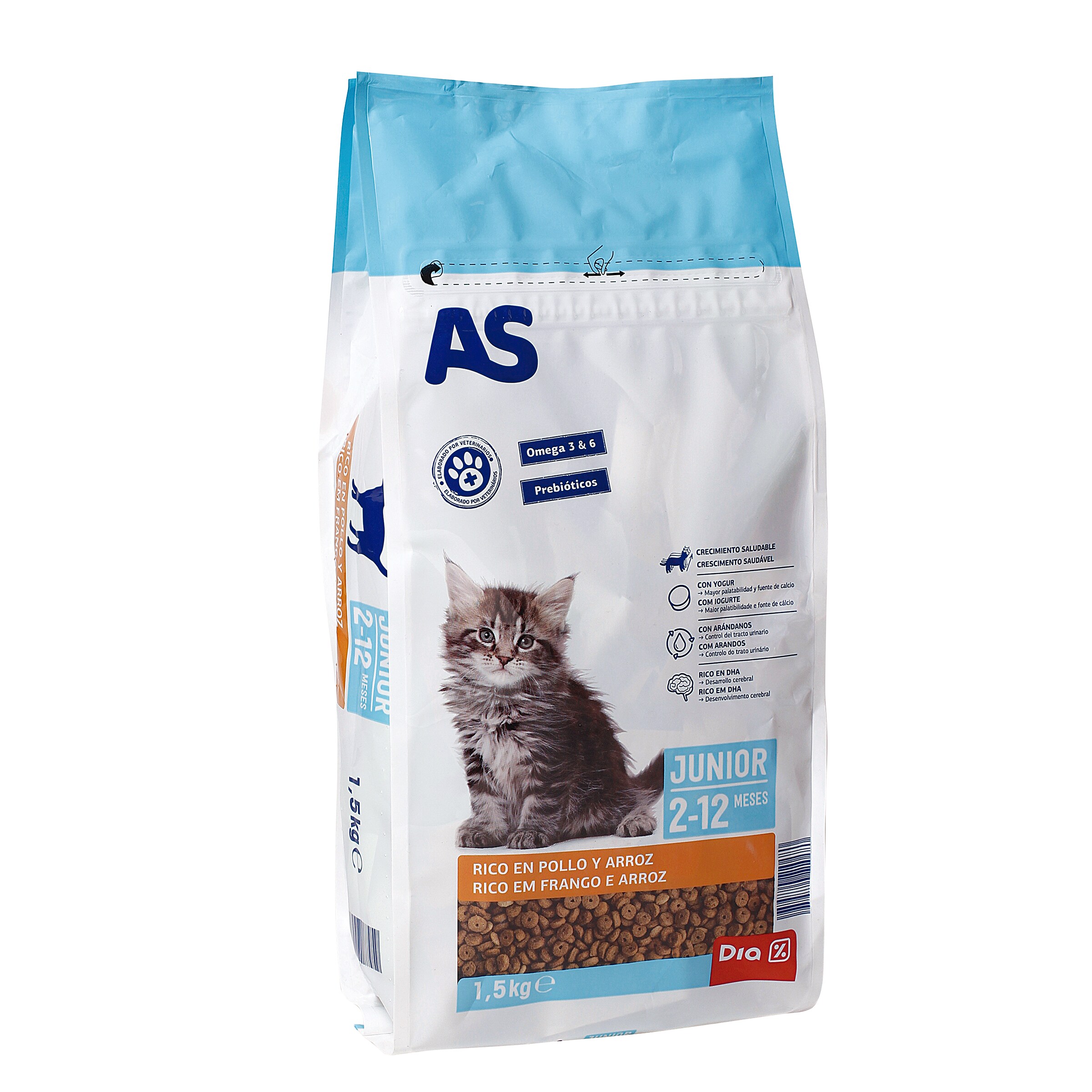 AS alimento para gatos junior bolsa 1,5 kg