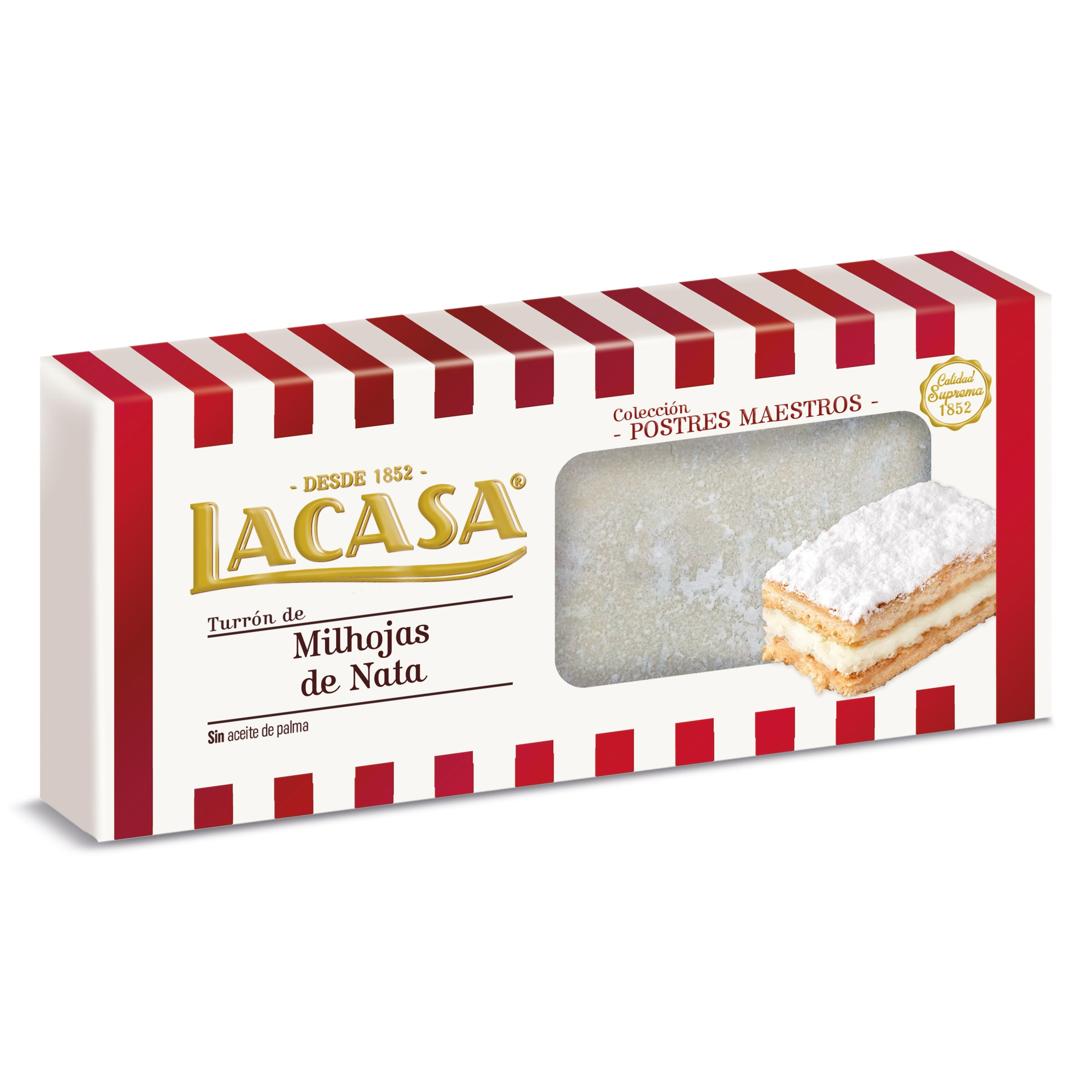 LACASA turrón de milhojas de nata estuche 200 gr