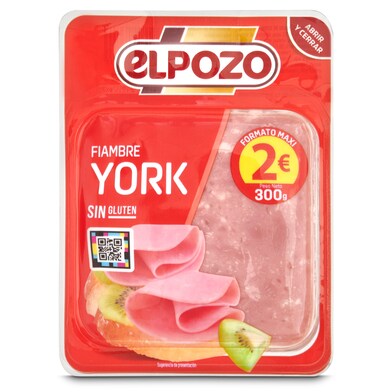 Fiambre de york Elpozo sobre 300 g-0