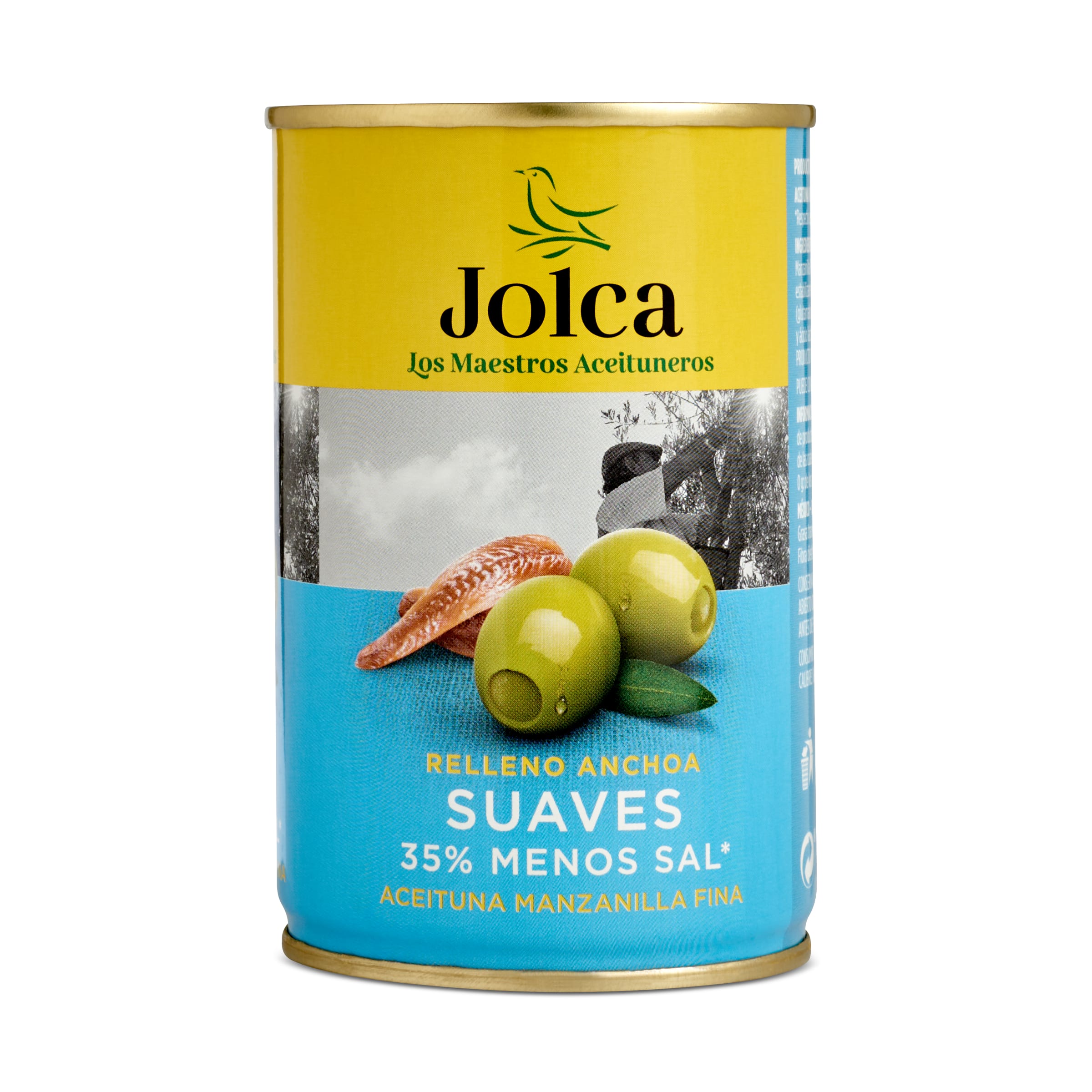 JOLCA aceitunas rellenas de anchoa suave lata 130 gr