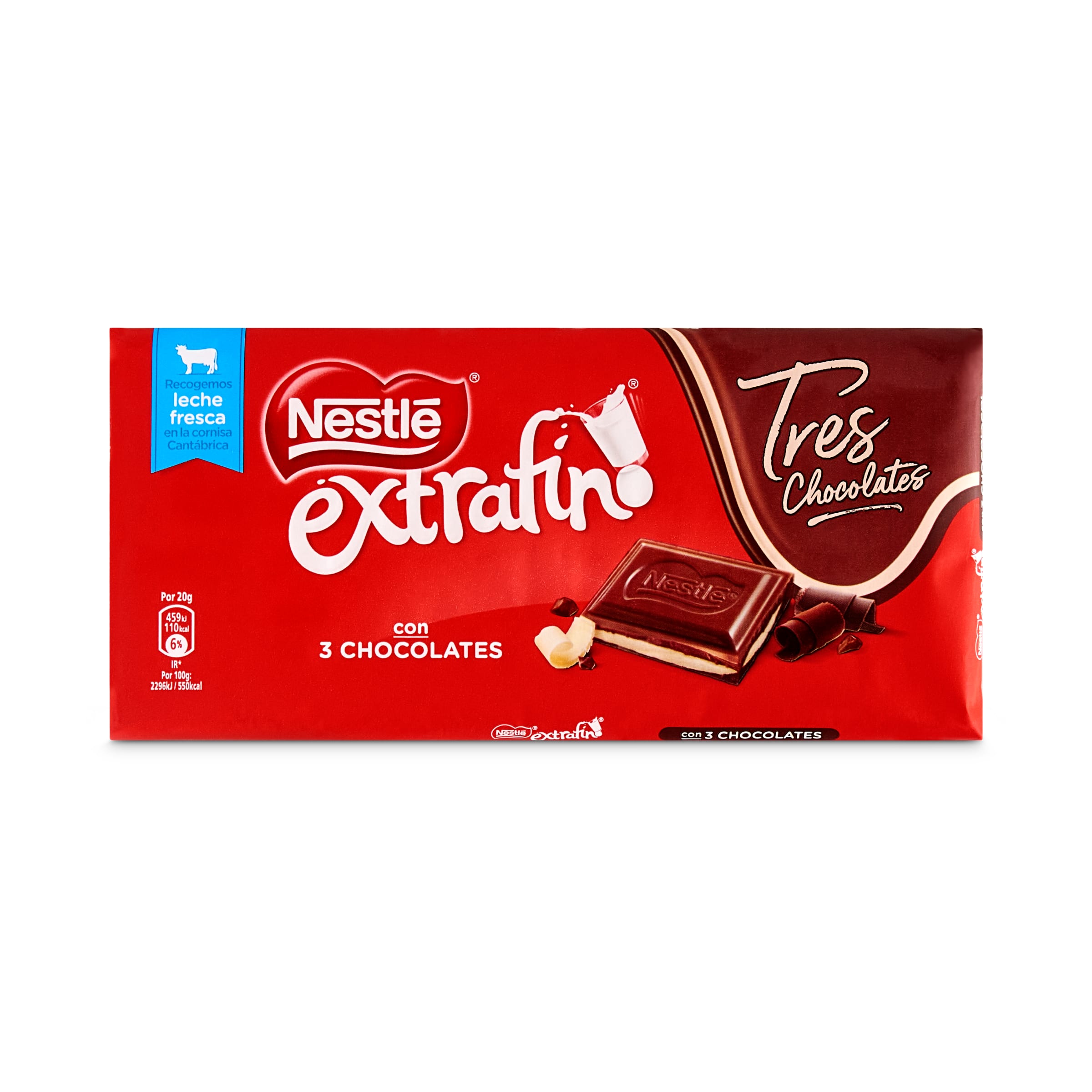 NESTLE chocolate tres chocolates tableta 120 gr